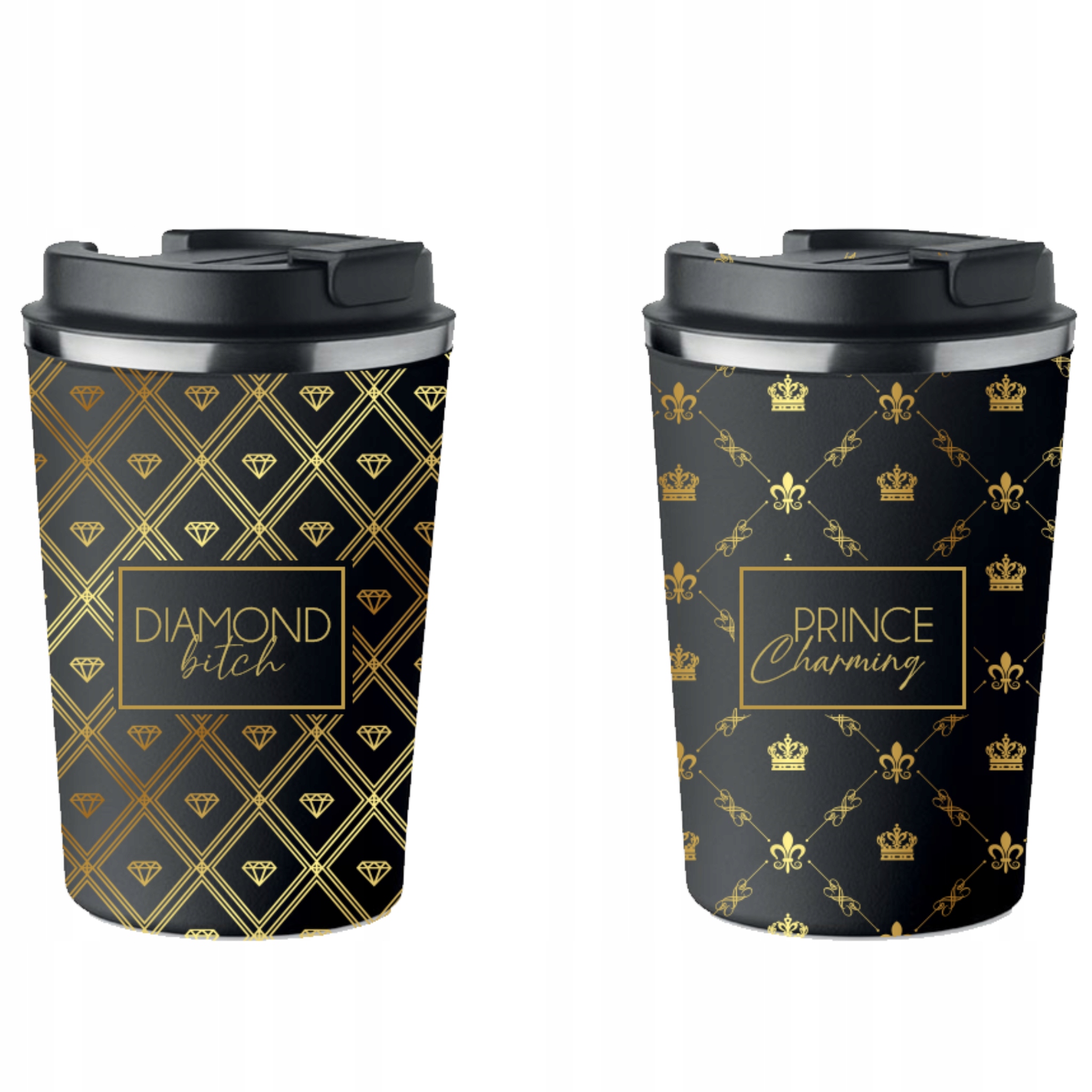 Sada 2 termohrnků Premium Diamond Bitch Prince king 350 ml KT_068