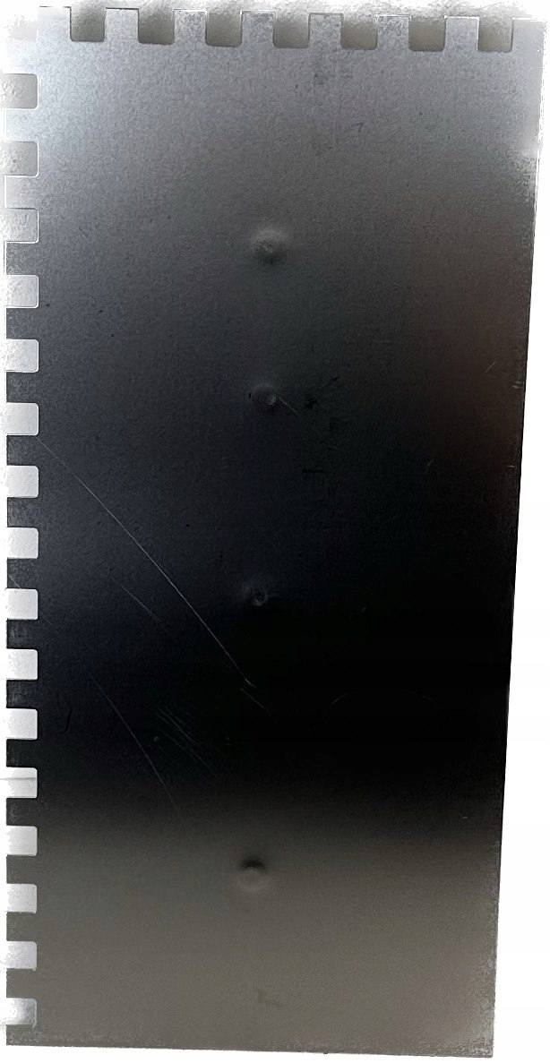 Paca ząbata 8x8mm do kleju, mas 270x130mm stal nierdzewna INSTAR 7908 Stan opakowania oryginalne