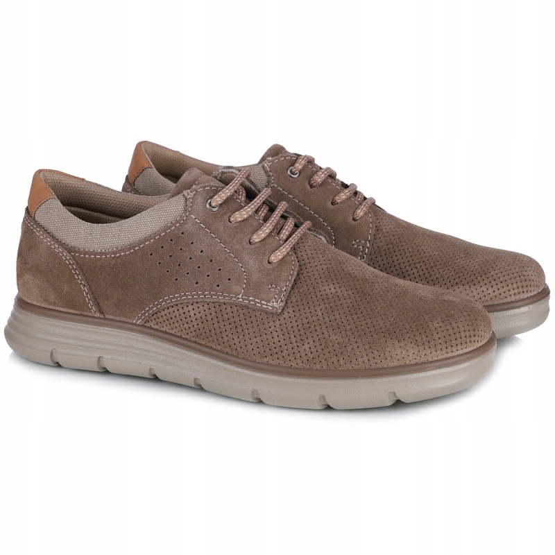 Pánské polobotky Imac 102270 7638/013 Dove/beige béžové, Kůže Vel. 43