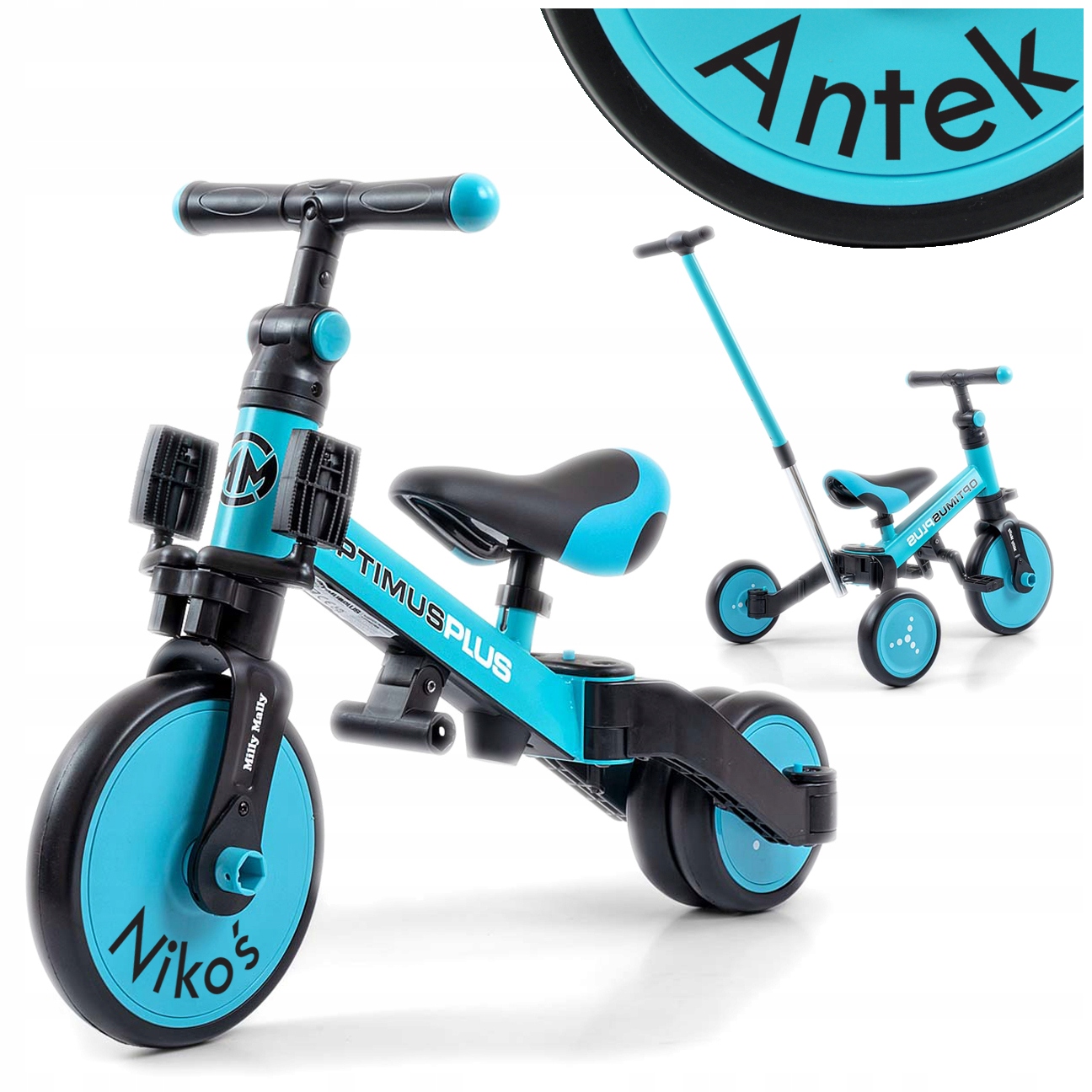 Jeździk na roczek Rowerek biegowy dla 2 latka Trójkołowy imię