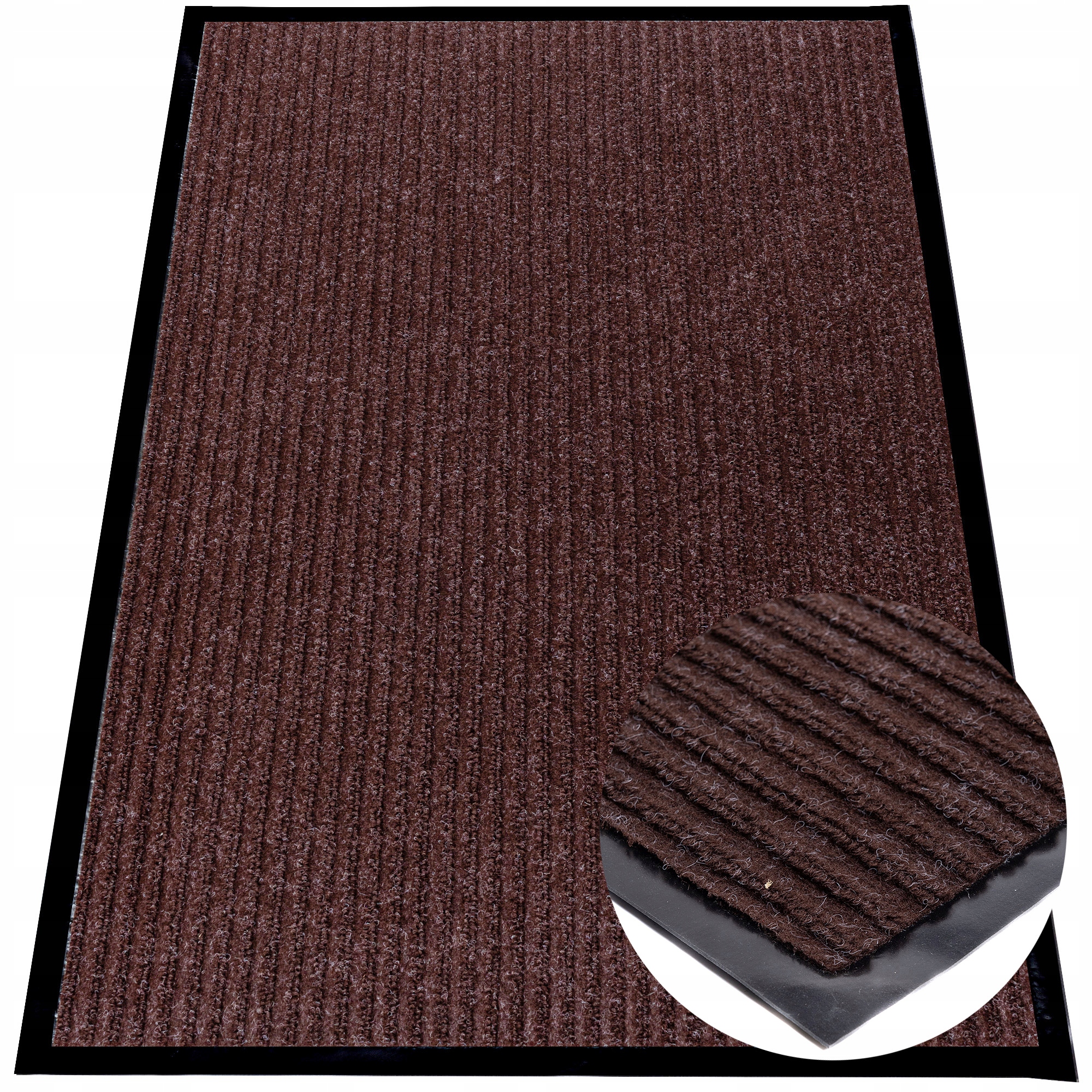 Vstupní Stěrač Velký 90x150CM Prostiskluzová Podložka Na Boty Hnědá