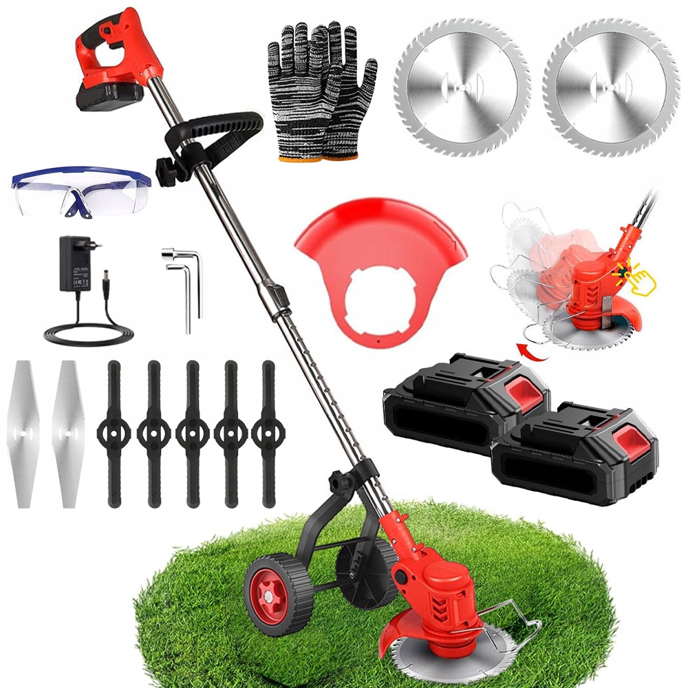 Bezdrátové Nůžky Na Trávu S Kolečky, Dvojitý Vypínač Pro Zahradu