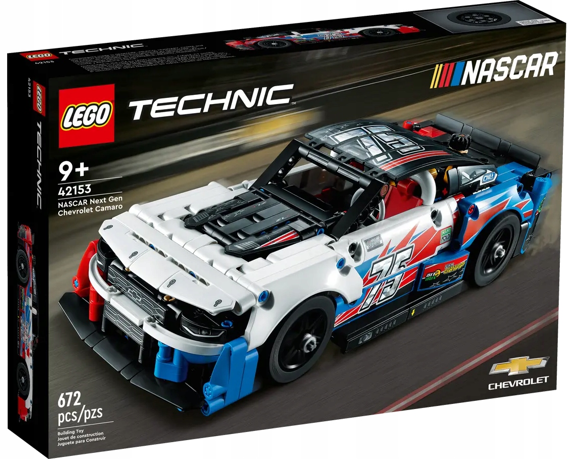 Lego Technic Nový Chevrolet Camaro ZL1 Ze Série Nascar Set – 42153