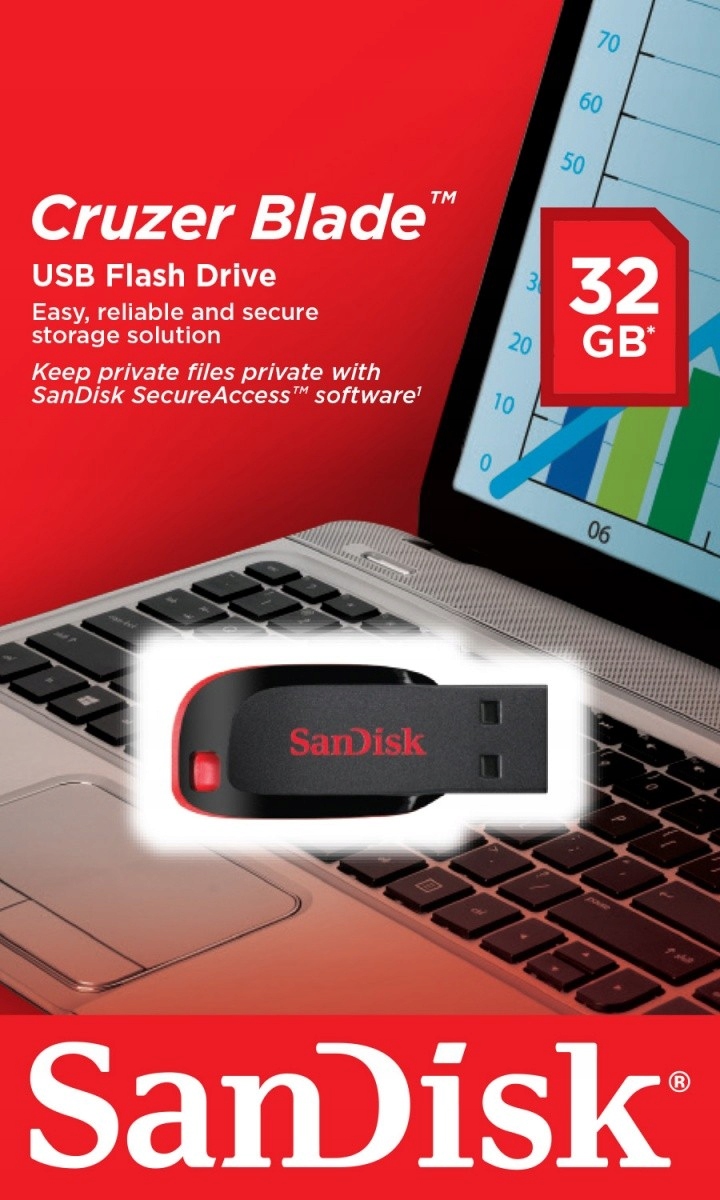 SANDISK Cruzer Blade USB Flash Drive 32GB Marka SanDisk