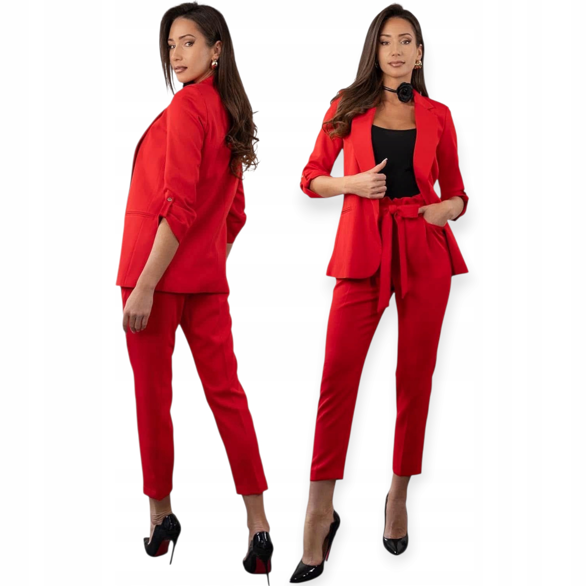 Elegantní dámský oblek Adika velikost 52 červený