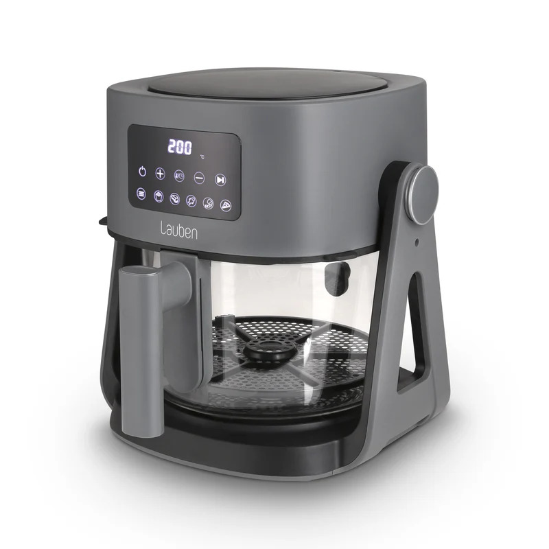 Air Fryer Frytkownica Beztłuszczowa Grill Para 3w1 Szklany Kosz Patelnia