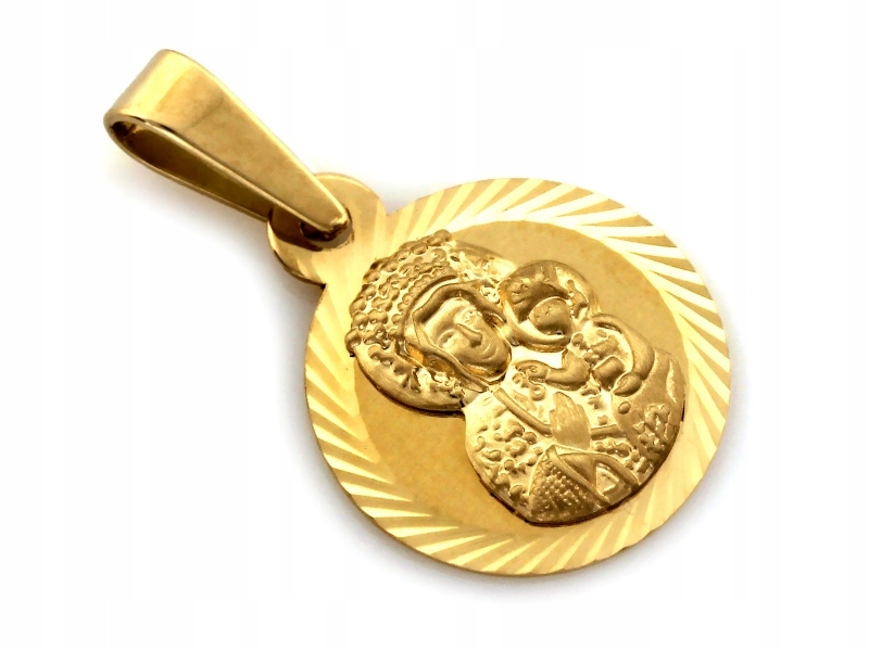Zlatý frézovaný medailonek kulatý 585 14k 0.94g pro ženu nebo dívku