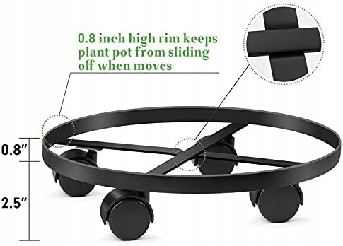 PÓŁKA PODSTAWKA PLATFORMA POD DONICĘ WÓZEK 2szt Marka inna