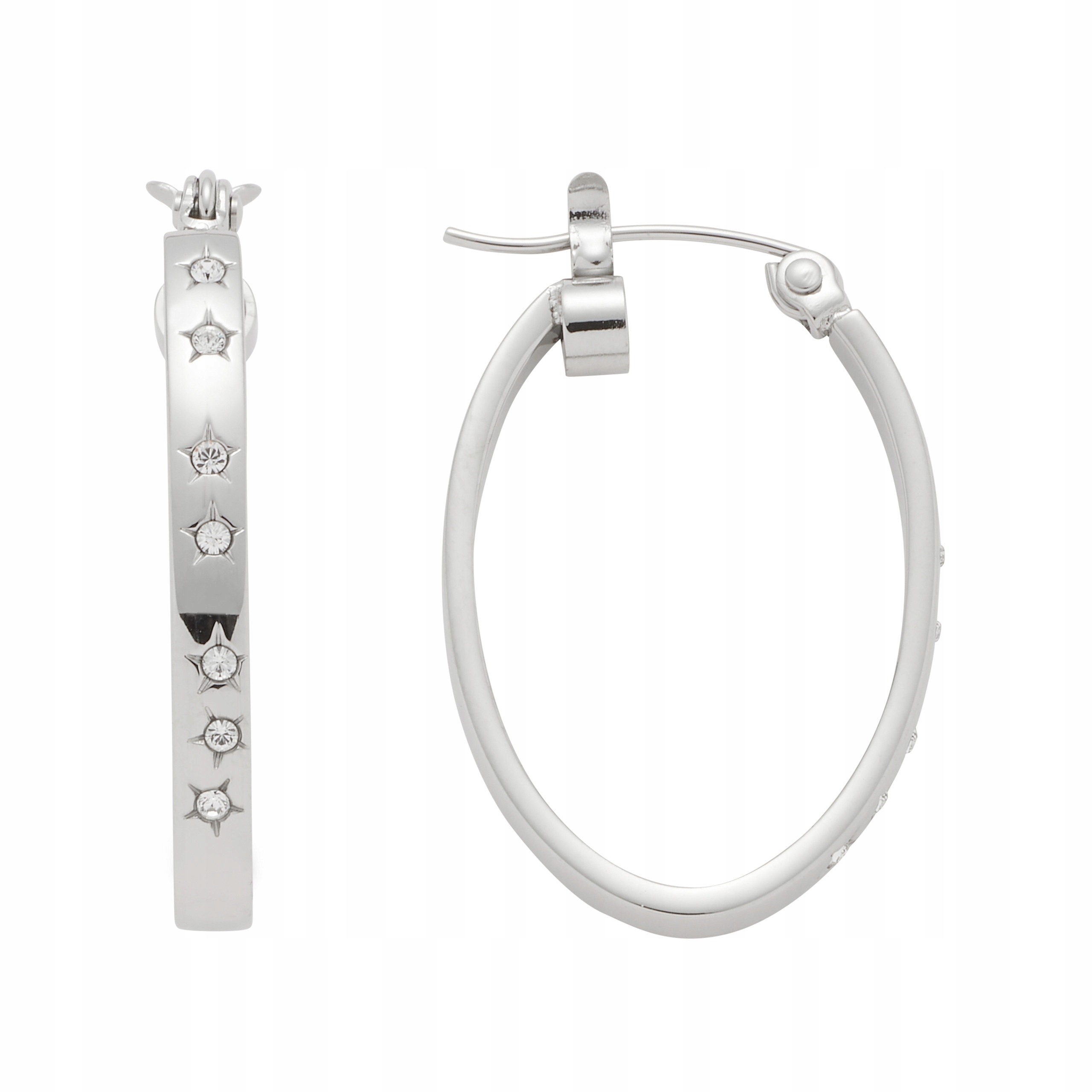 Náušnice Magnetická kolečka s krystaly Ocel Kreole Hvězdičky