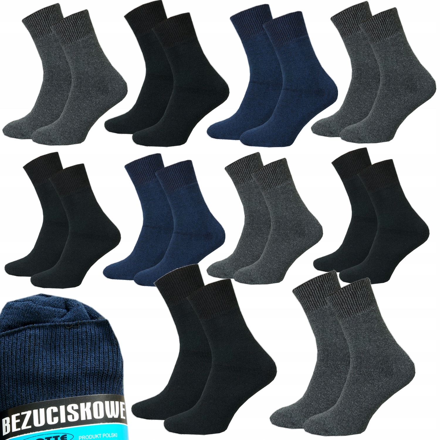 10x НОСКИ РАБОЧИЕ BEZUCISKOWE FROTE FROTA 43-46