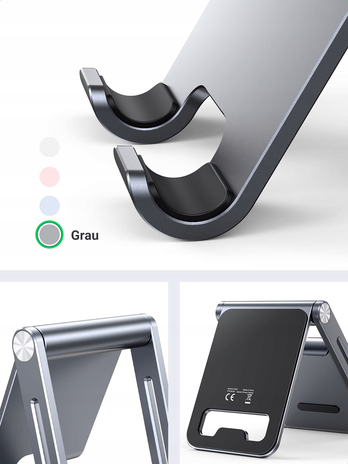 UGREEN Stojak Na Telefon Aluminiowy Regulowany Do iPhone Galaxy Huawei — miniatura 4