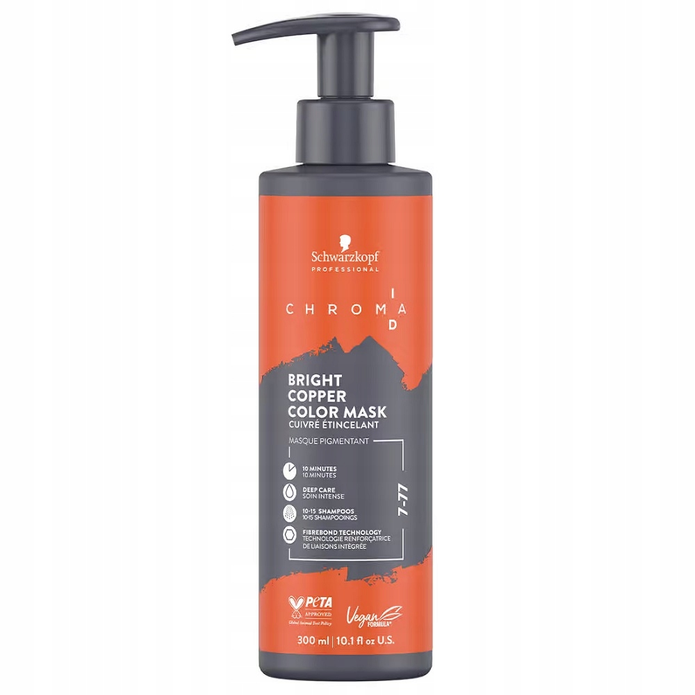 Schwarzkopf Chroma ID Barvicí Maska Na Vlasy 7-77 Bright Cooper 300 ml