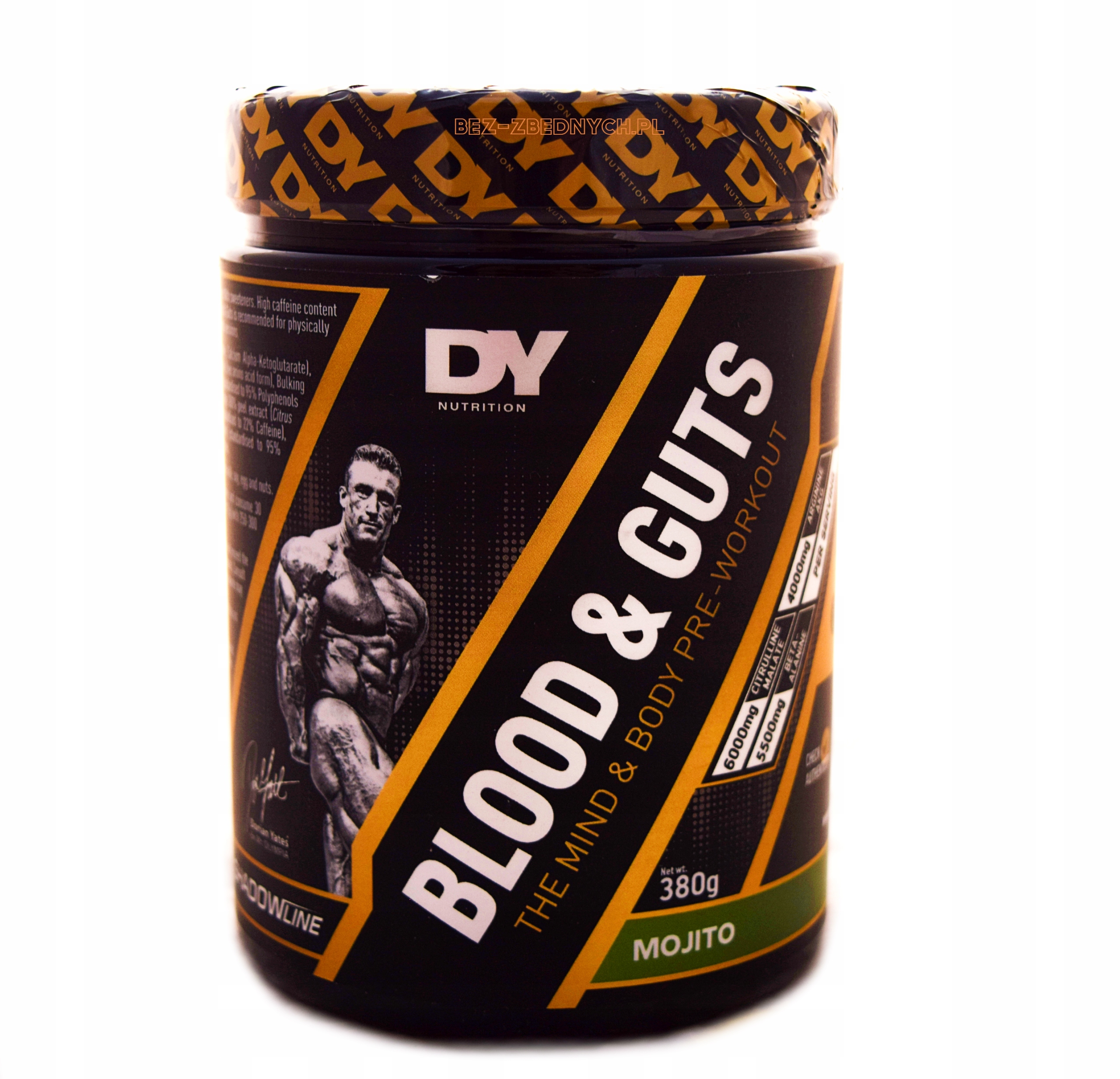 Dorian Yates Nutrition Blood and Guts 380g Mind Body předtréninkový mojito