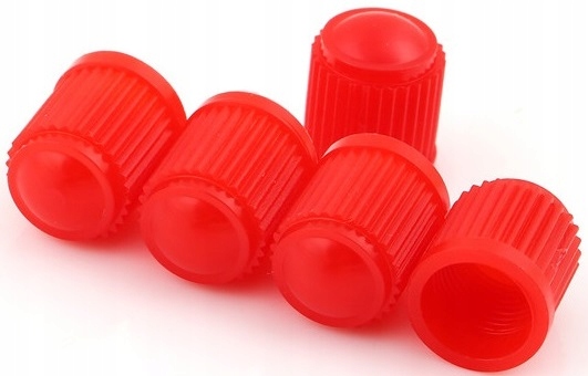 

Czerwone Nakrętki Plastikowe Na Zawory Wentyle x4