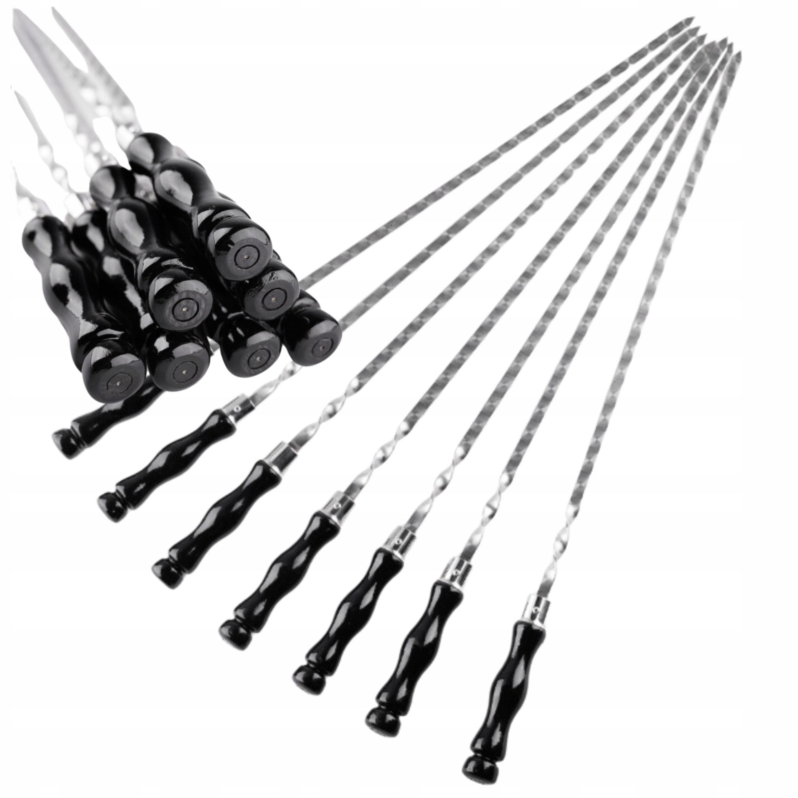 Szpikulec Premium z Drewnianą Rączką Czarny 74*1,2*3 Szampur Do Grilla