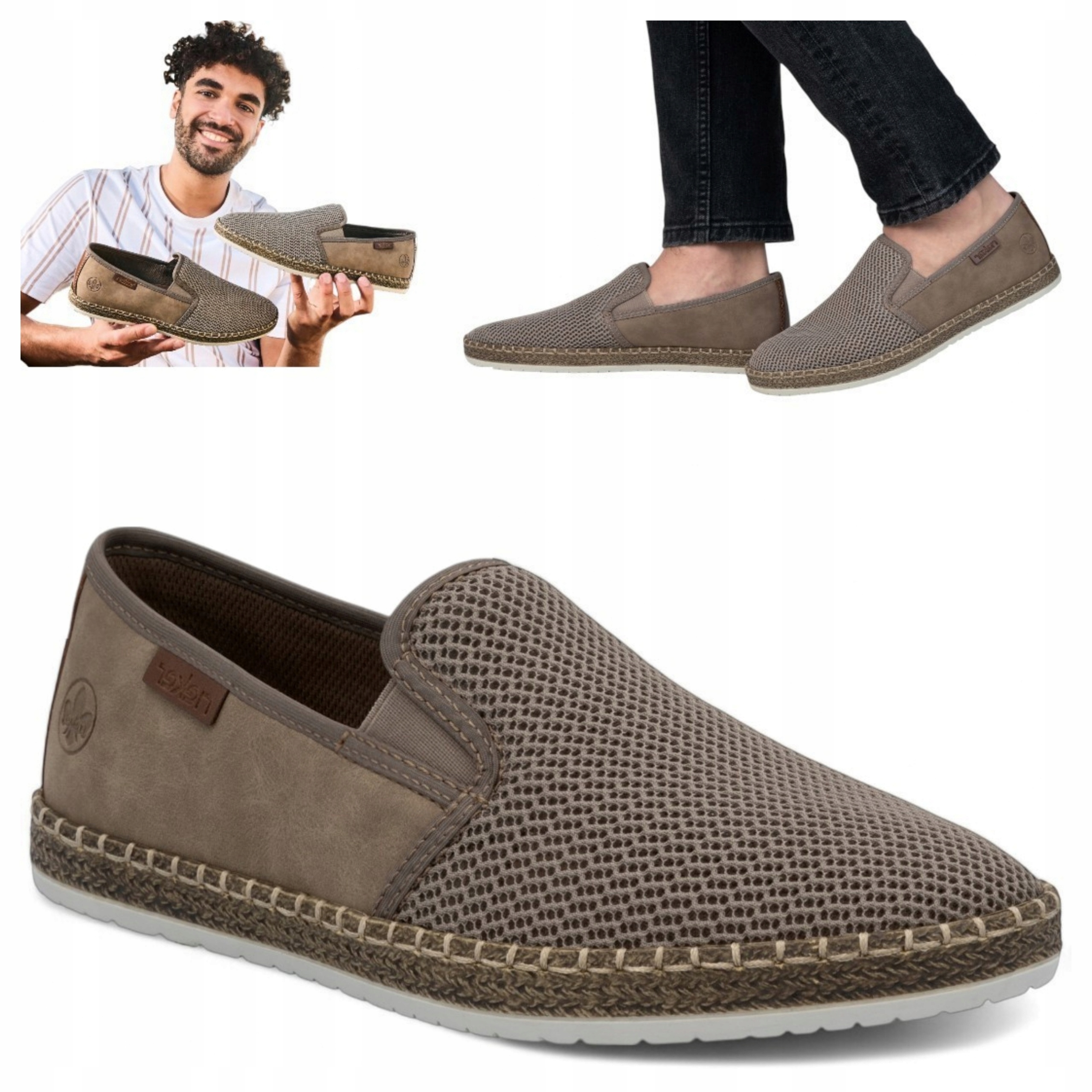 Pánské polobotky Lehké ažurové boty 41 Rieker Pohodlné Elegantní Prodyšné