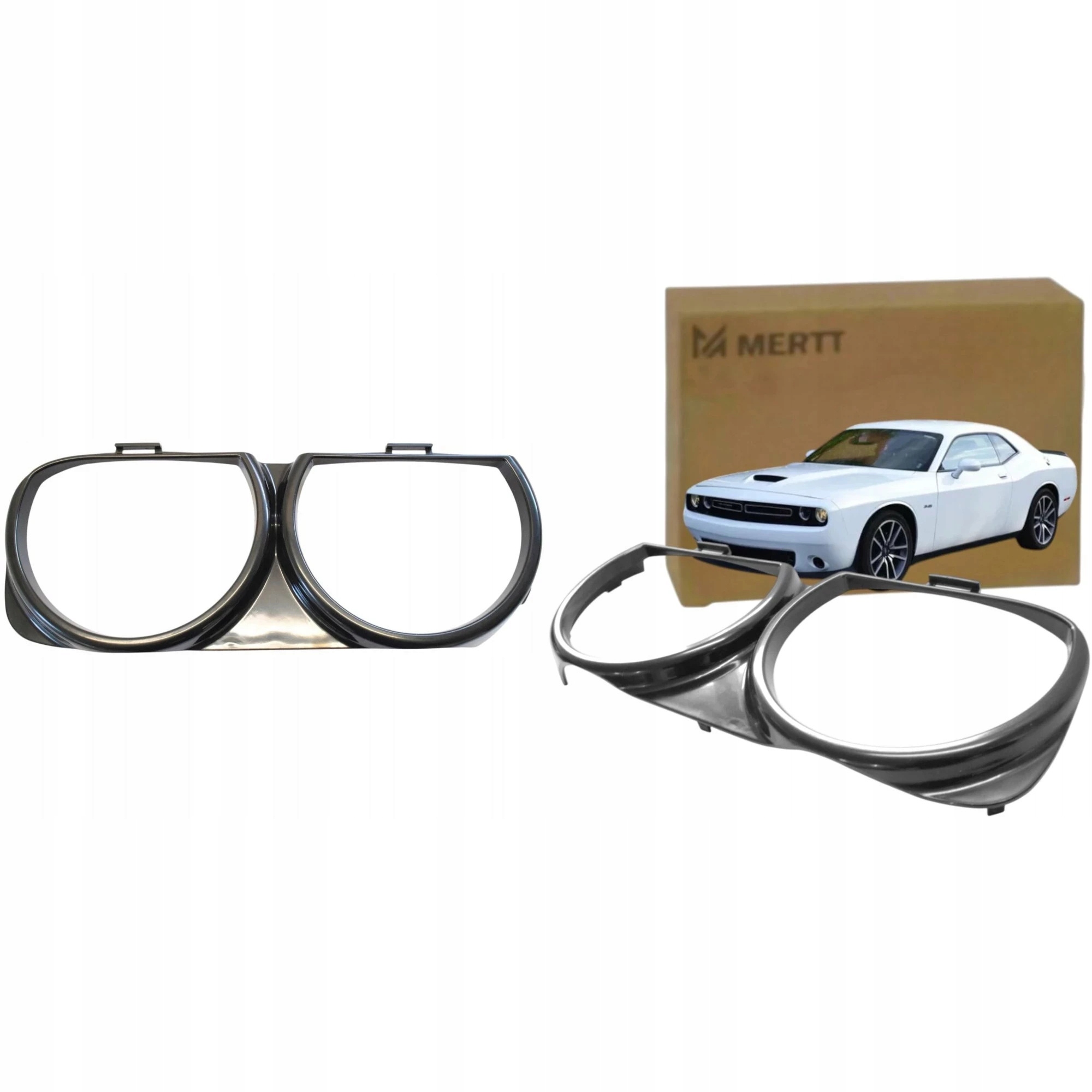 Rámečky brýlí pro upevnění lamp Levá Pravá přední Dodge Challenger 2015+ Sada