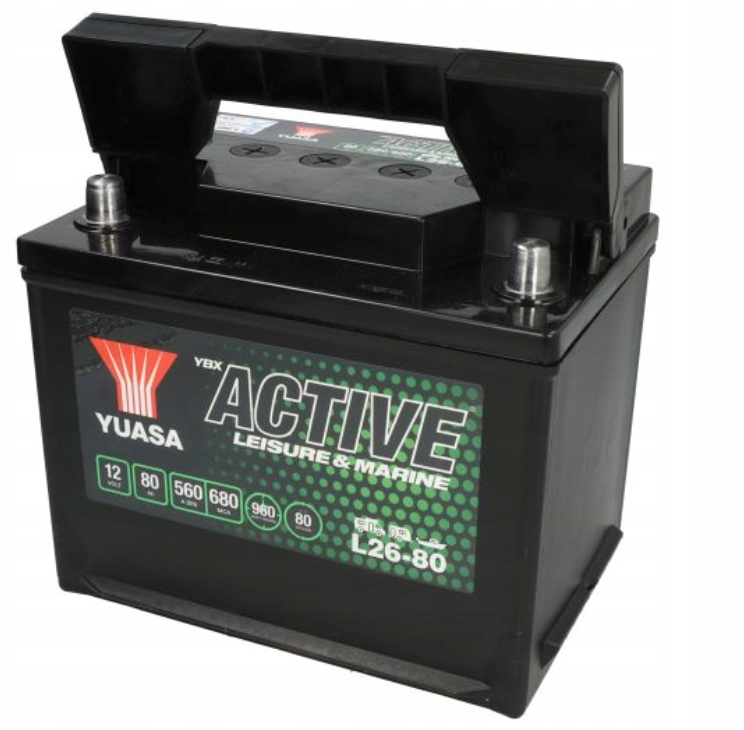 AKUMULATOR YUASA MARINE L26-80 80AH 560A DO ŁODZI KAMPERA WÓZKA