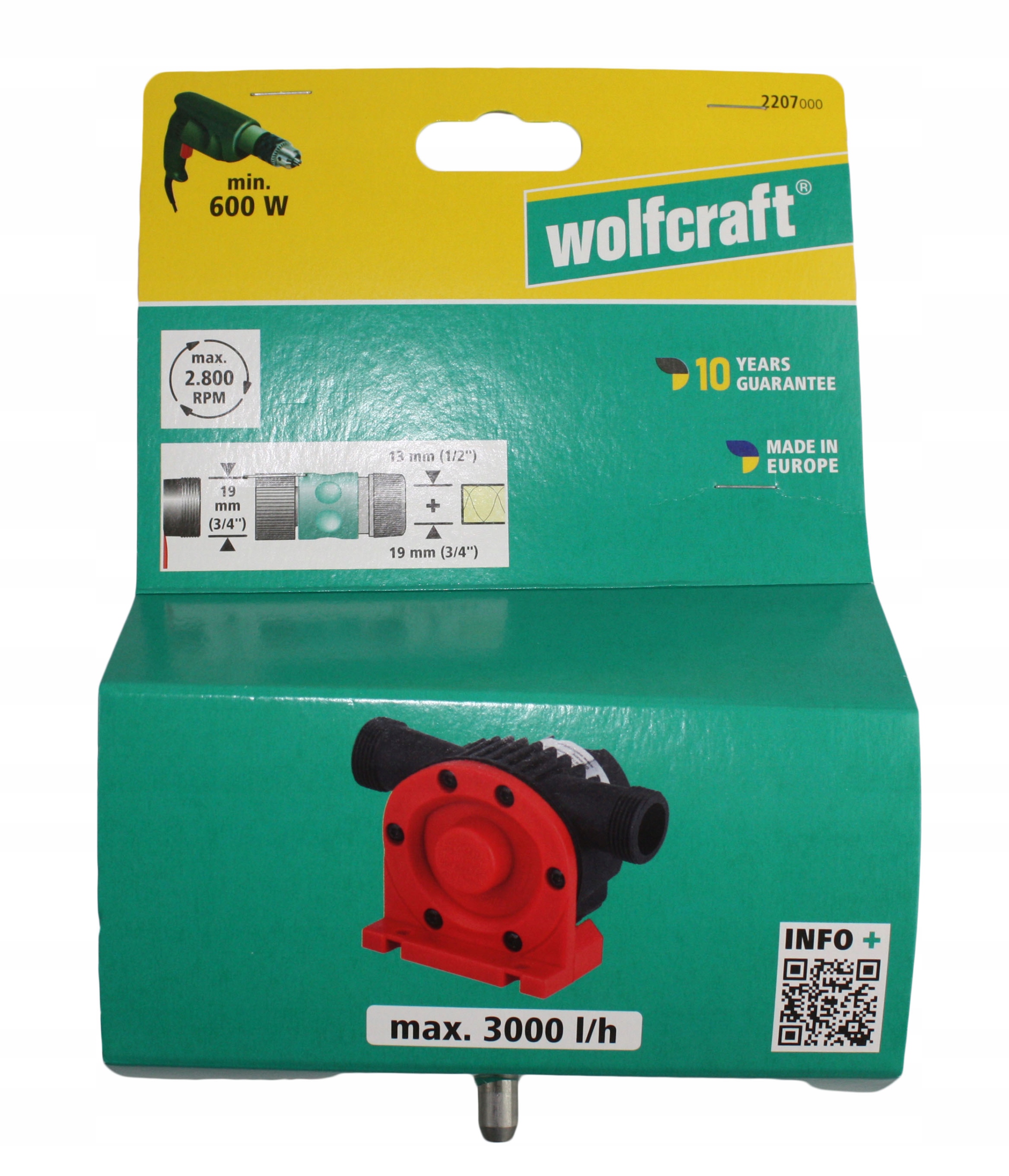 Pompa na wiertarkę (2207000) WOLFCRAFT Producent Wolfcraft