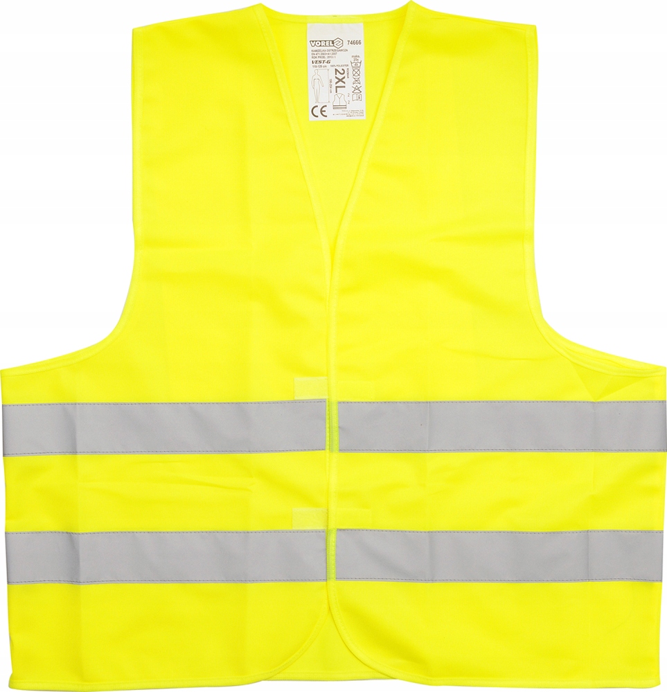 KAMIZELKA OSTRZEGAWCZA ODBLASKOWA BHP ROZMIAR XXXL