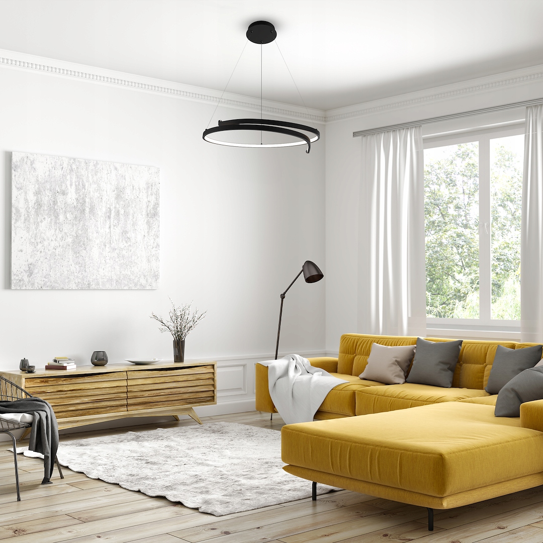 Zatočená závěsná lorenzo 35W neutrální barva závěsná 55 cm výška 120 cm obývací pokoj