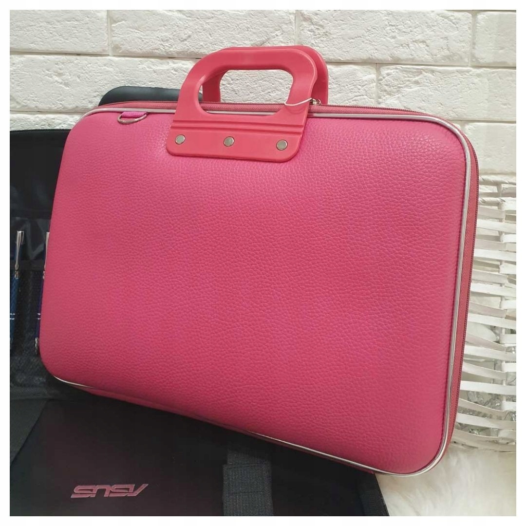 TORBA NA LAPTOPA RÓŻOWA DELL TOSHIBA 15 CALI SKÓRZANA AKTÓWKA Z RĄCZKĄ Marka inna