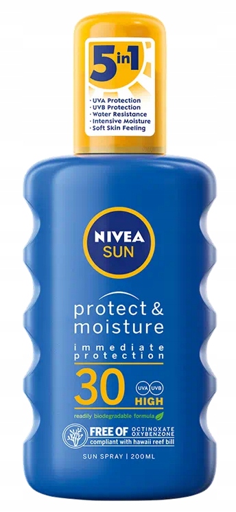 NIVEA Sun Protect & Moisture NAWILŻAJĄCY SPRAY DO OPALANIA SPF30