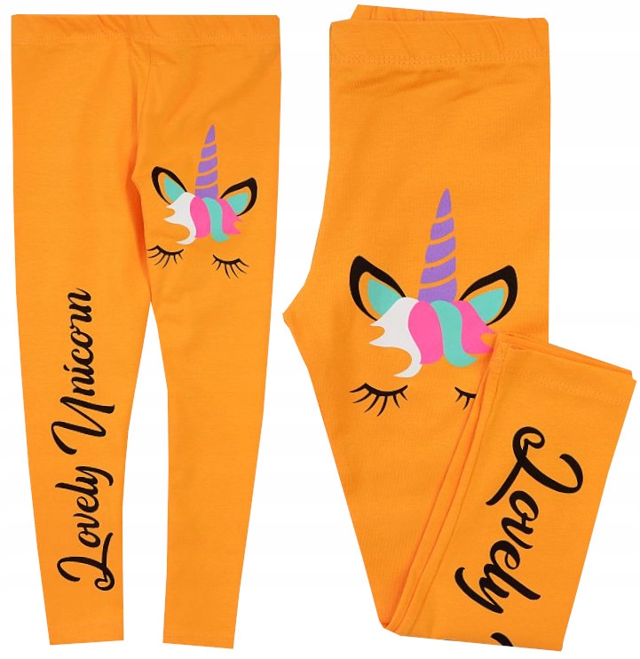 GETRY LEGGINSY JEDNOROŻEC BAWEŁNA żółte 146 H002i