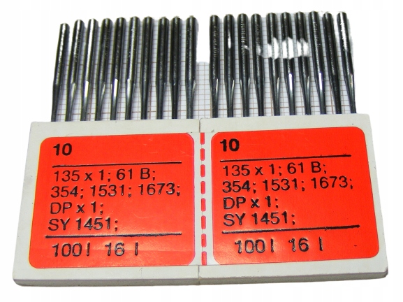 Igły krawieckie maszynowe 100/16 100/16 135x1 61 B DPx1 SY1451 Rhein [6]