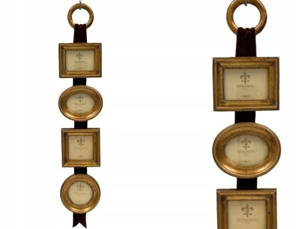 Rámeček na fotografie palácový zlatý 4 fotografie zlata 63x12x2 k zavěšení