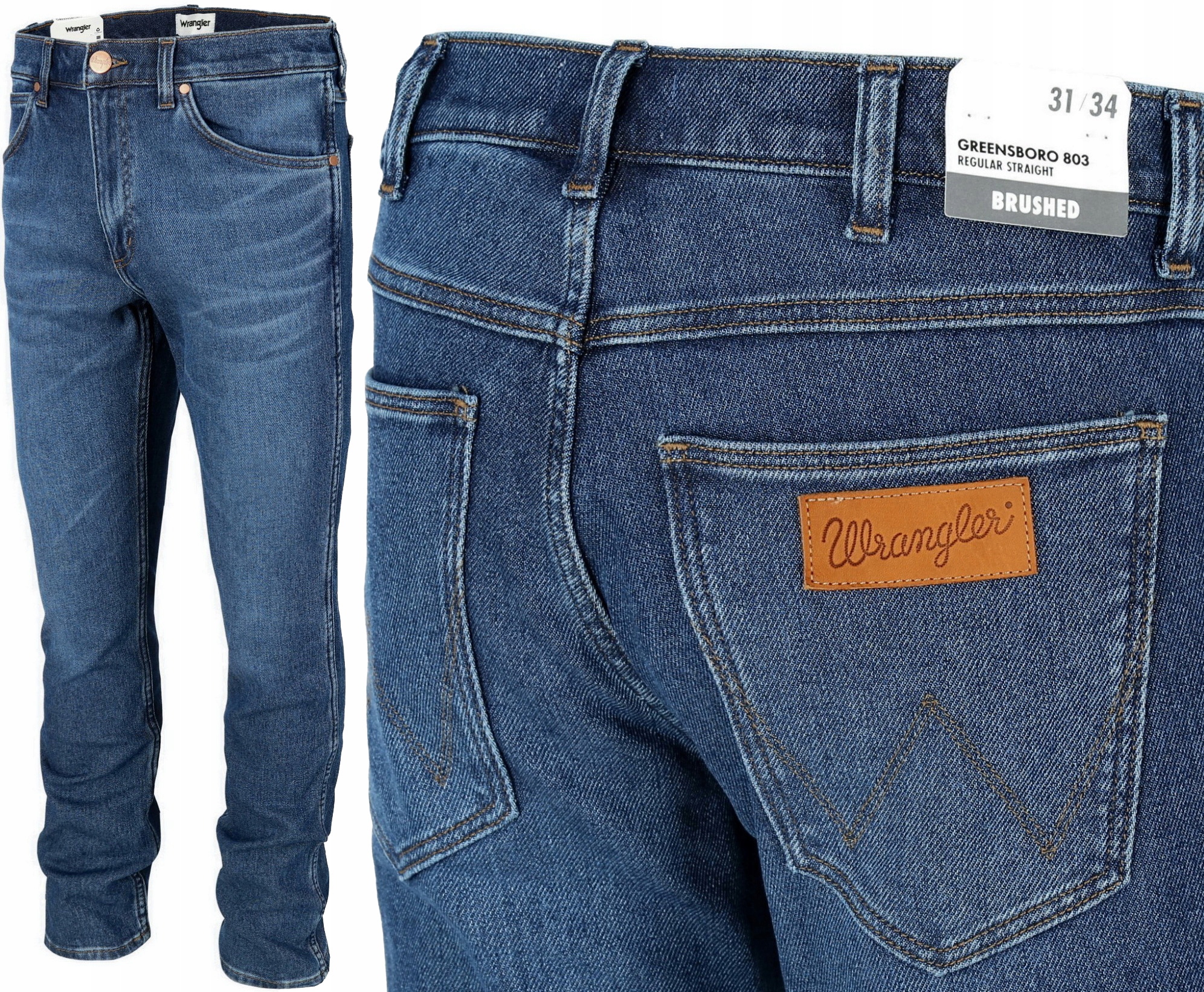 

Wrangler Greensboro Brushed Regular Jeans W38 L32