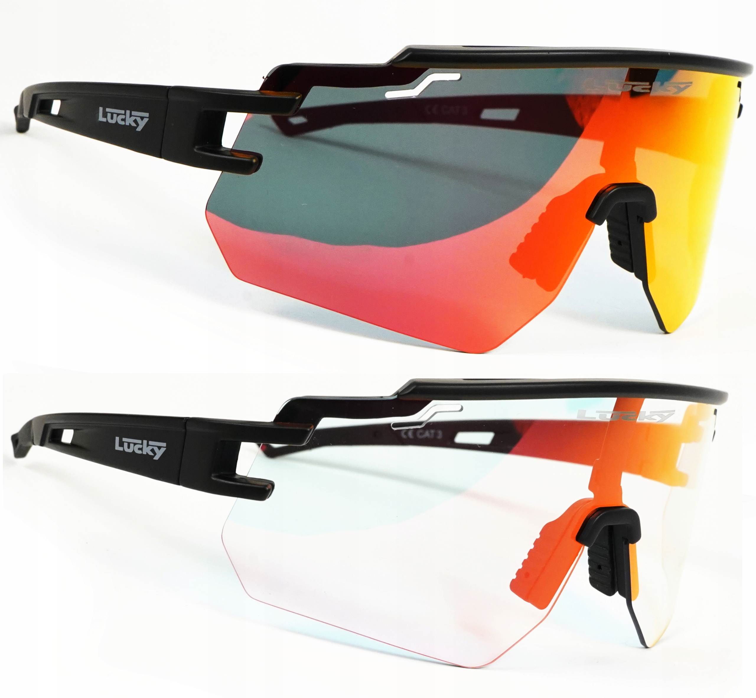 Fotochromatické zrcadlové brýle Lucky na kolo, sportovní sluneční brýle