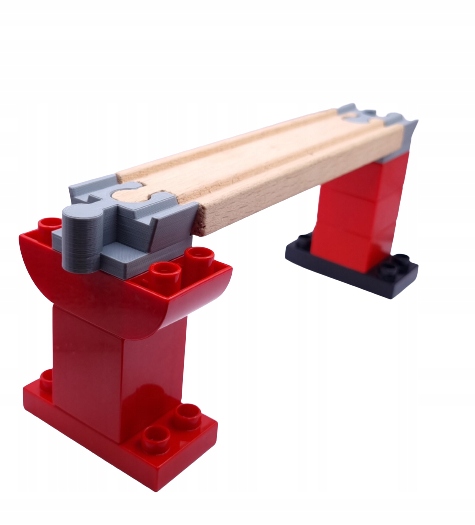 Adapter Lego DUPLO do Torów i Kolejki Drewnianej z Ikea Lidl i innych Materiał plastik