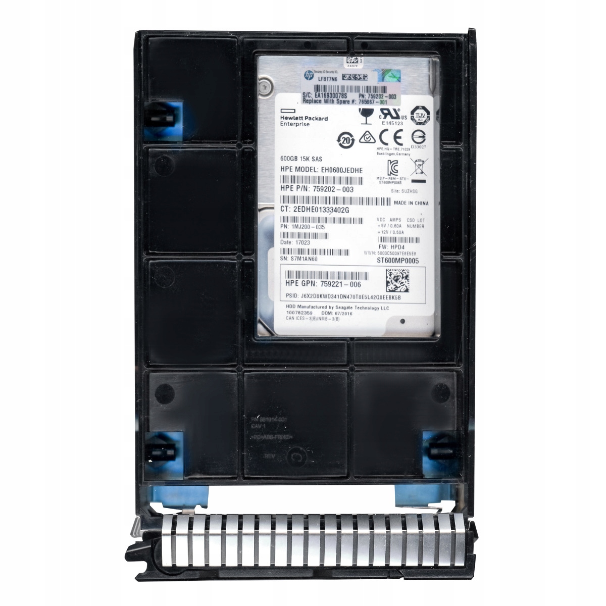 Hp 759202-003 765867-001 600GB 15K 128MB SAS-3 3.5'' EH0600JEDHE