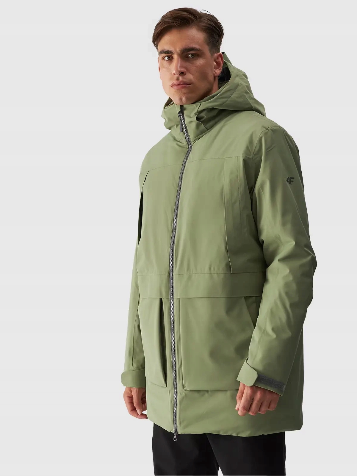 Bunda 4F Pánská Zimní Parka S Kapucí Dlouhá Sportovní Membrána vel. M