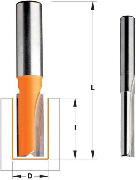 Cmt Přímá Fréza Krátká Hm D= 5 I=12 L=50,8 S=8