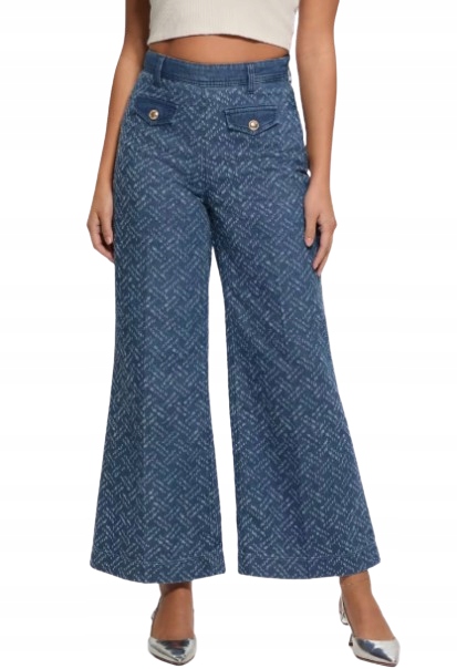 Guess Džíny Zvony Vysoký Pas S Logovaným Potiskem 30/29 2CH