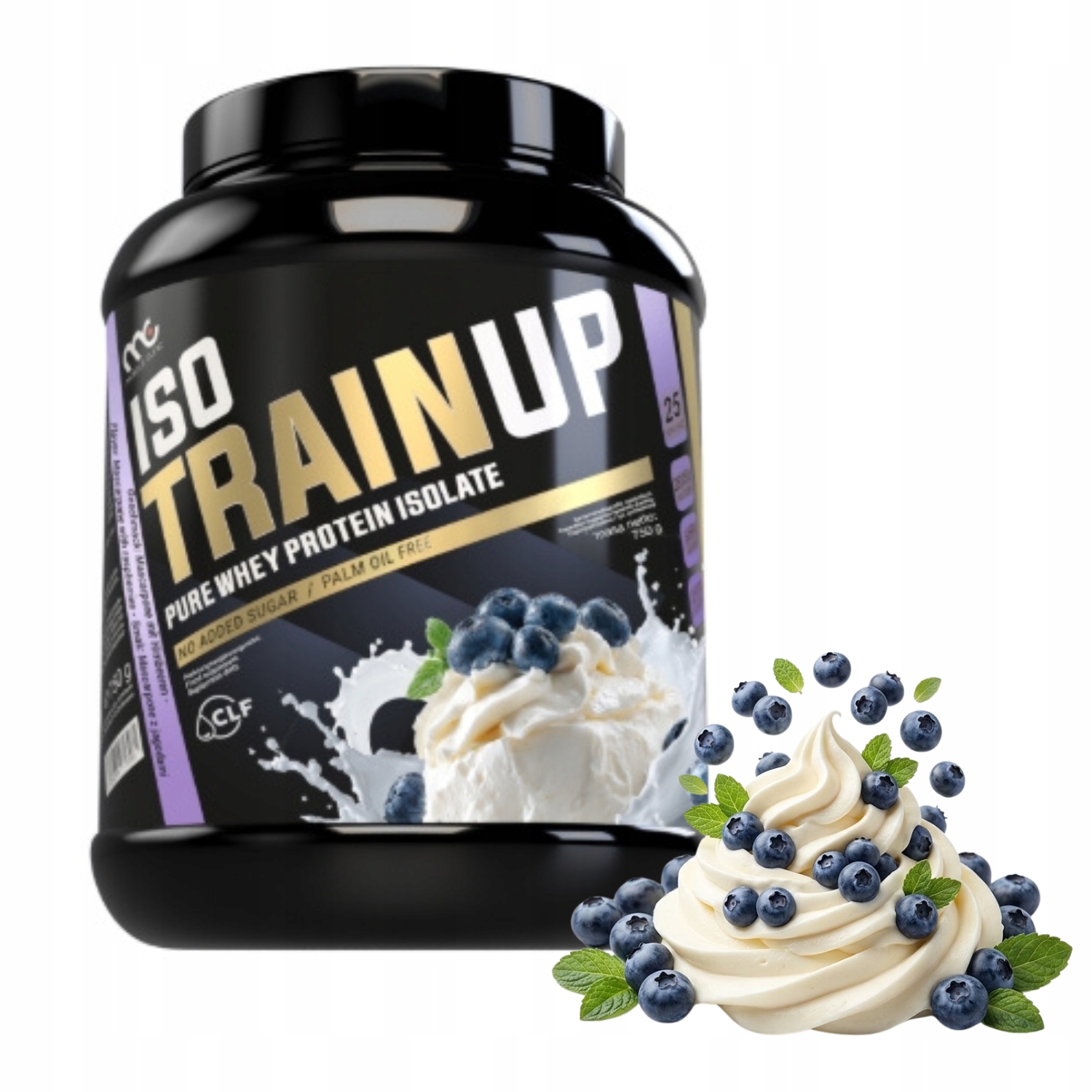 Muscle Clinic Iso Train Up 750 g proteinový izolát Mascarpone s borůvkami