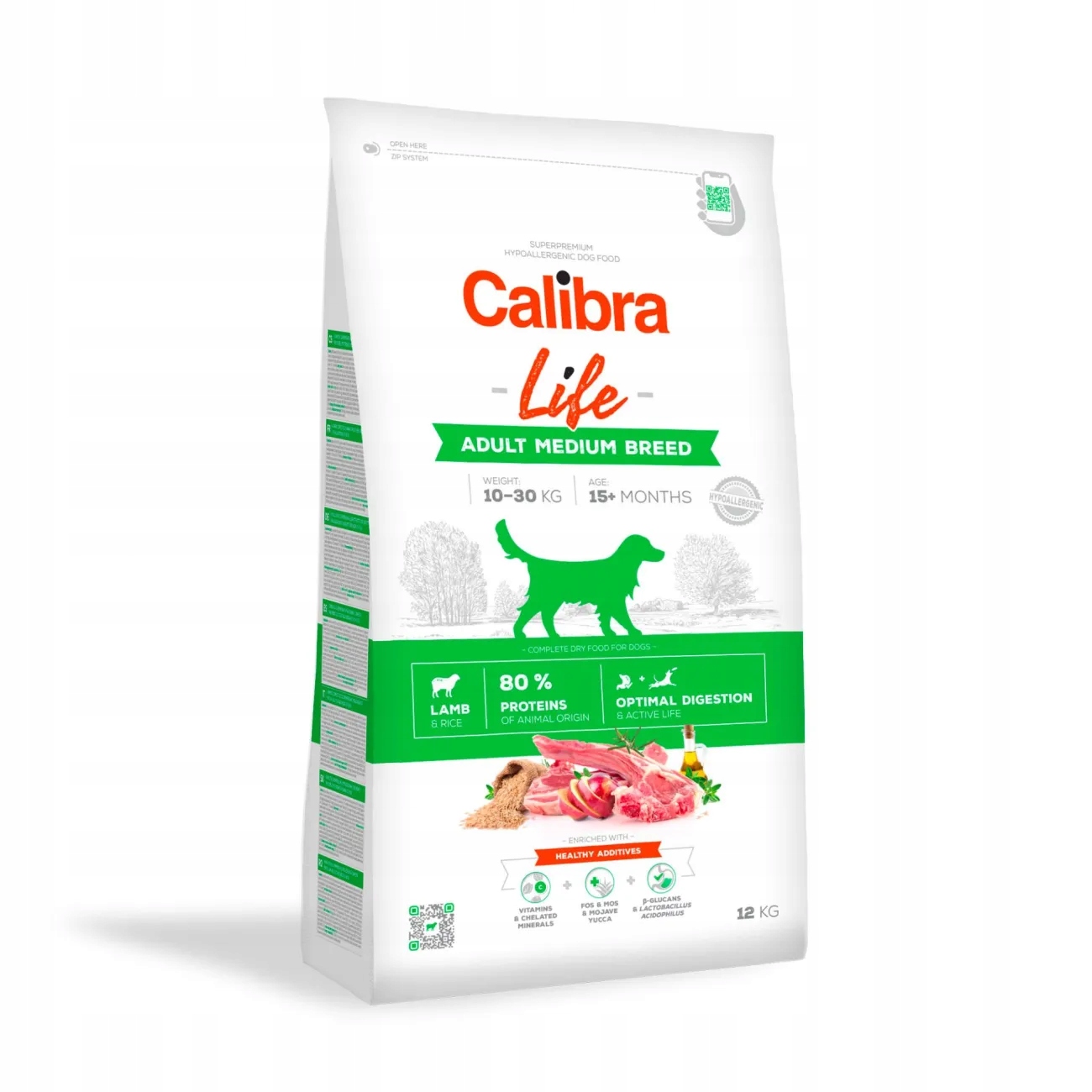 Calibra Dog Life Adult Medium Lamb 12Kg