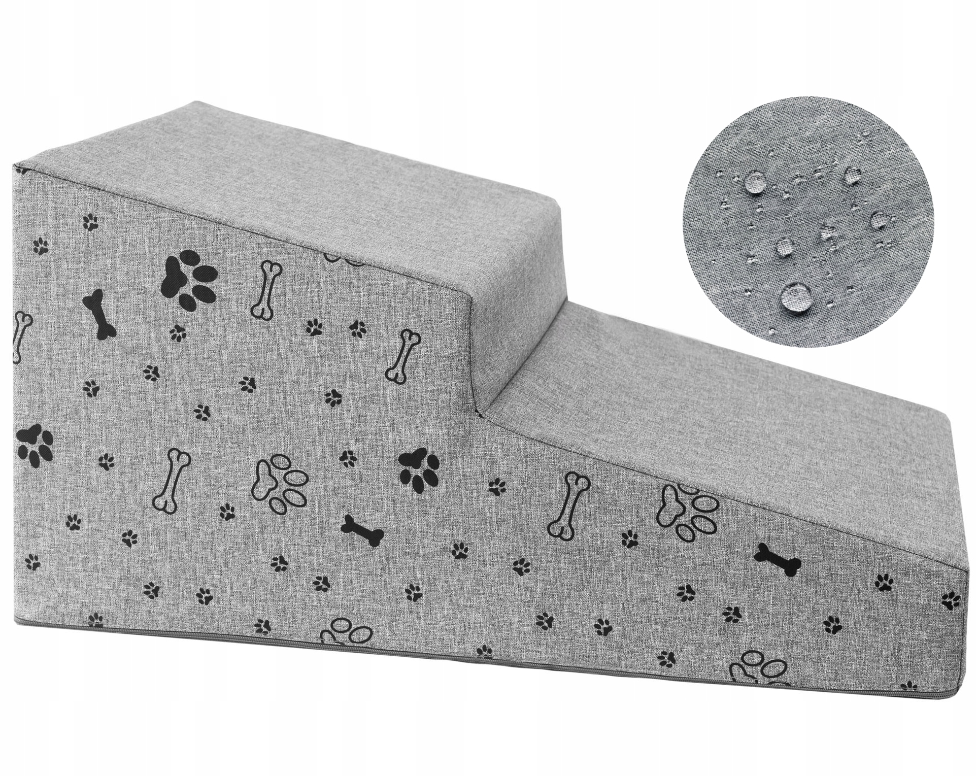 Schody Dla Psa Długie łagodne wejście 2 stopnie Wodoodporne Antypoślizgowe