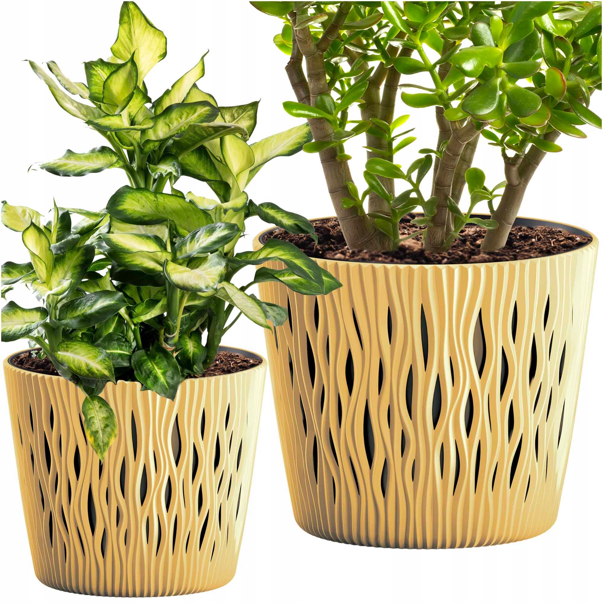 DONICZKA OKRĄGŁA OSŁONKI DOMOWA KWIETNIK ZESTAW x2