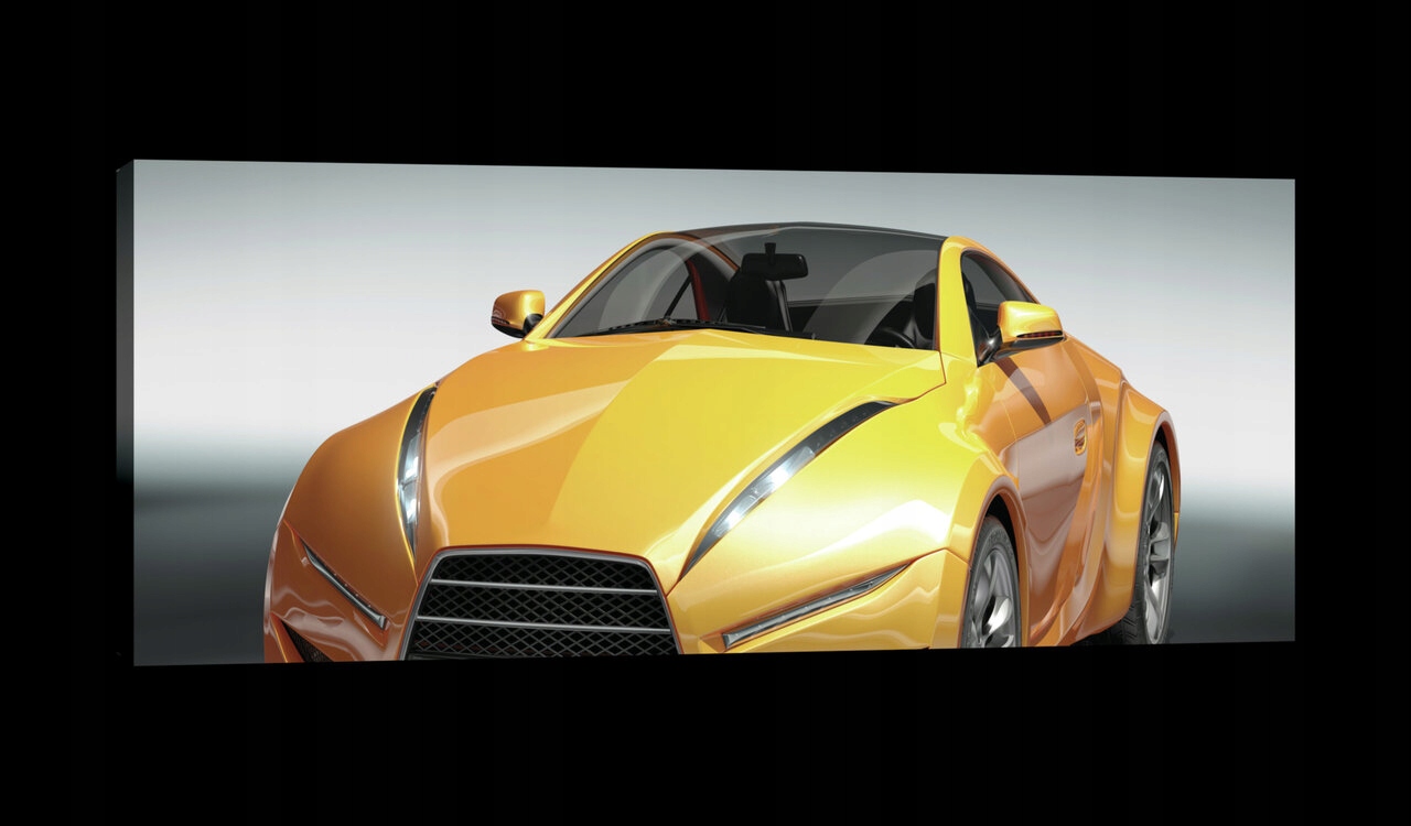 Obraz 145x45 Sportovní vůz žlutý rychlost dynamika styl energie