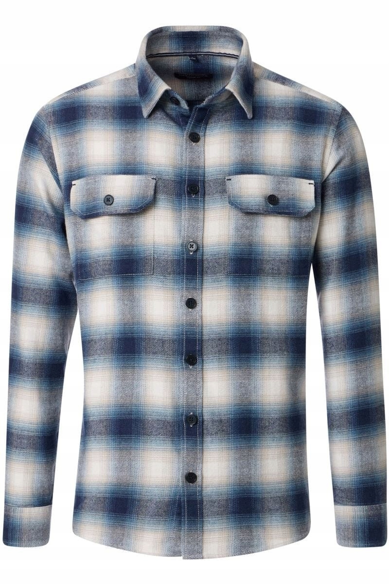 Casa Moda Velká Kostkovaná Flanelová Košile Velké Velikosti 6XL