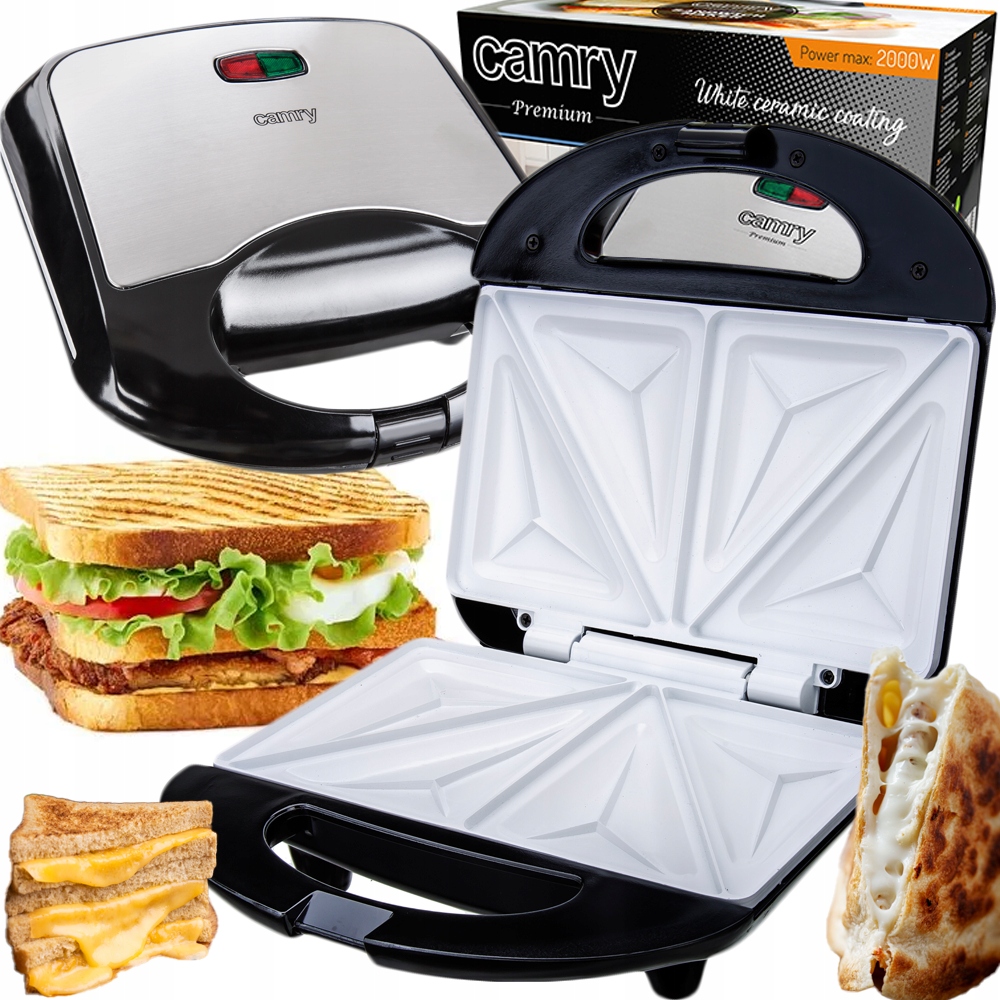 

Opiekacz Camry CR3018 srebrny/szary 850 W