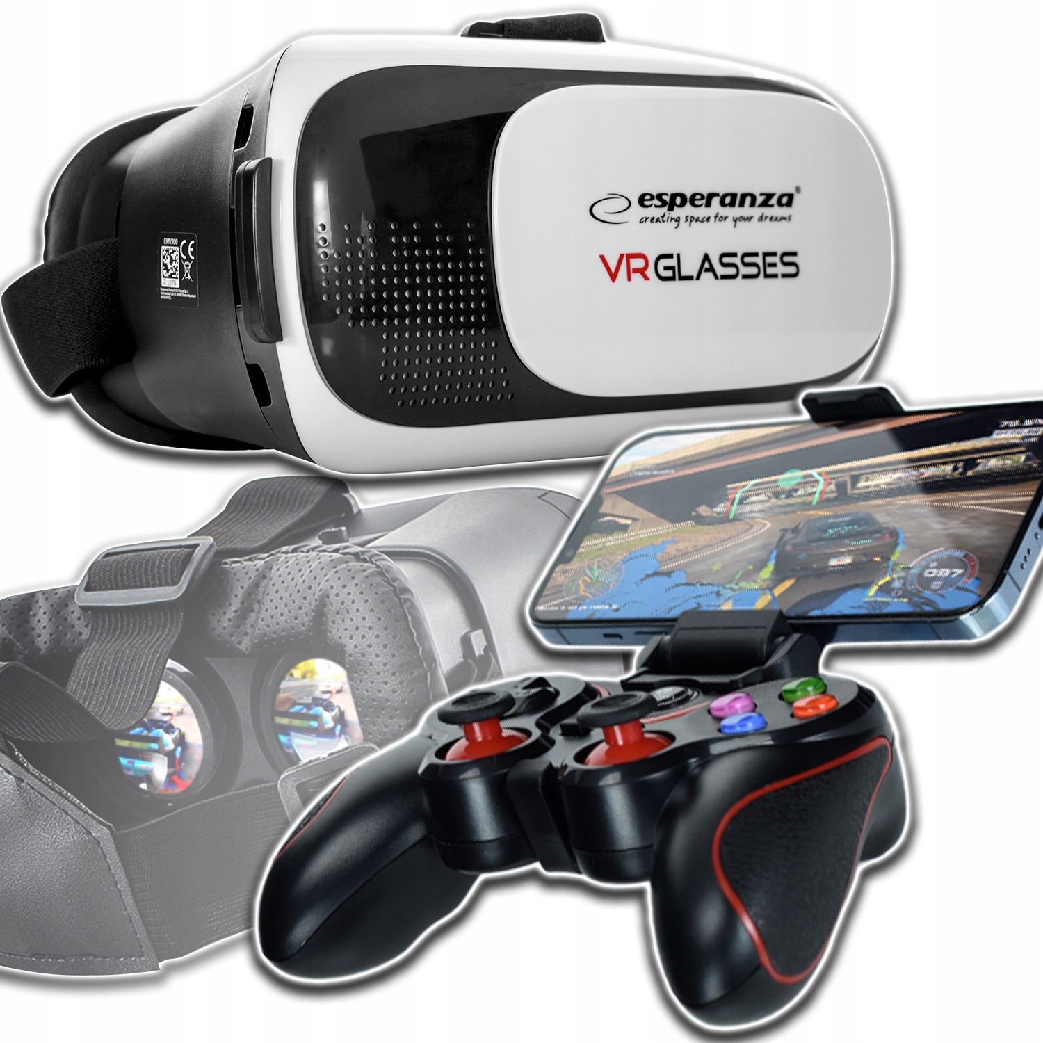 Sada Na Dárek Brýle Vr+gamepad Bluetooth Ovladač Pro Telefon