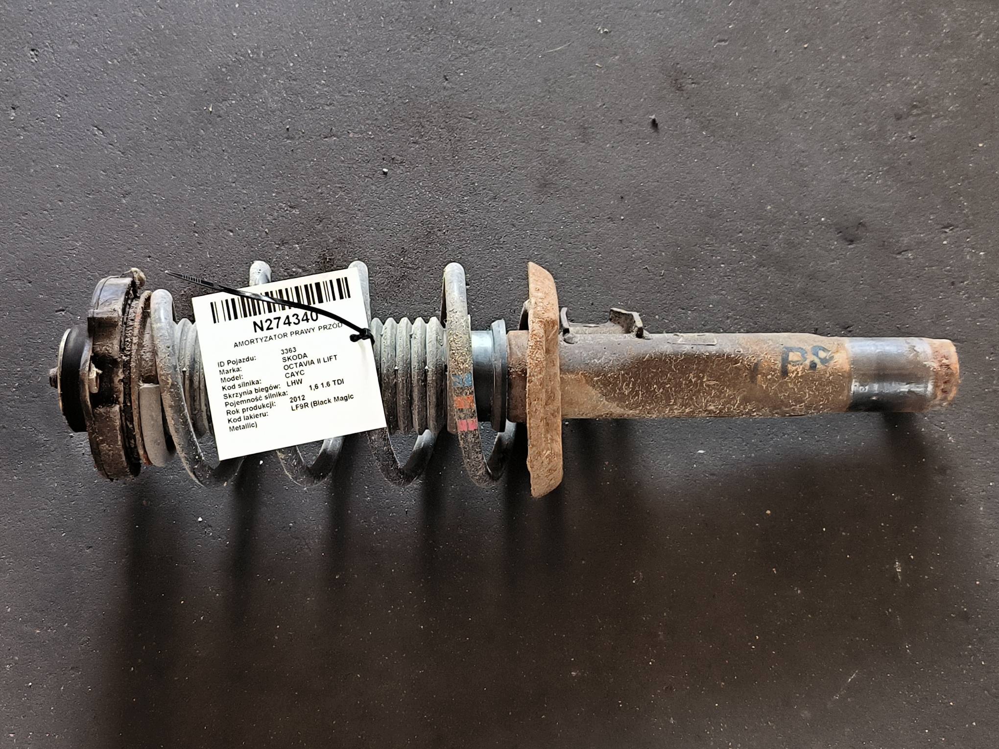 shock absorber right front SKODA OCTAVIA II LIFT