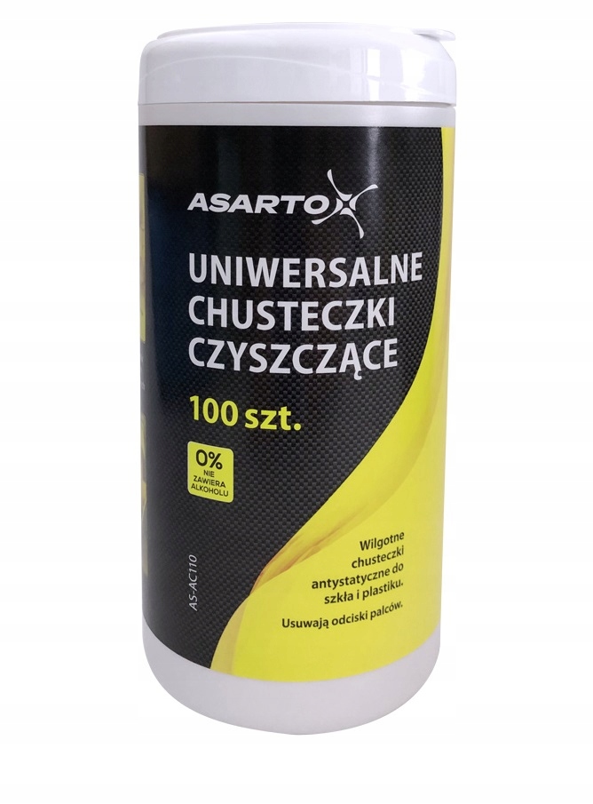 UNIWERSALNE WILGOTNE CHUSTECZKI CZYSZCZĄCE DO SPRZĘTU BIUROWEGO ASARTO
