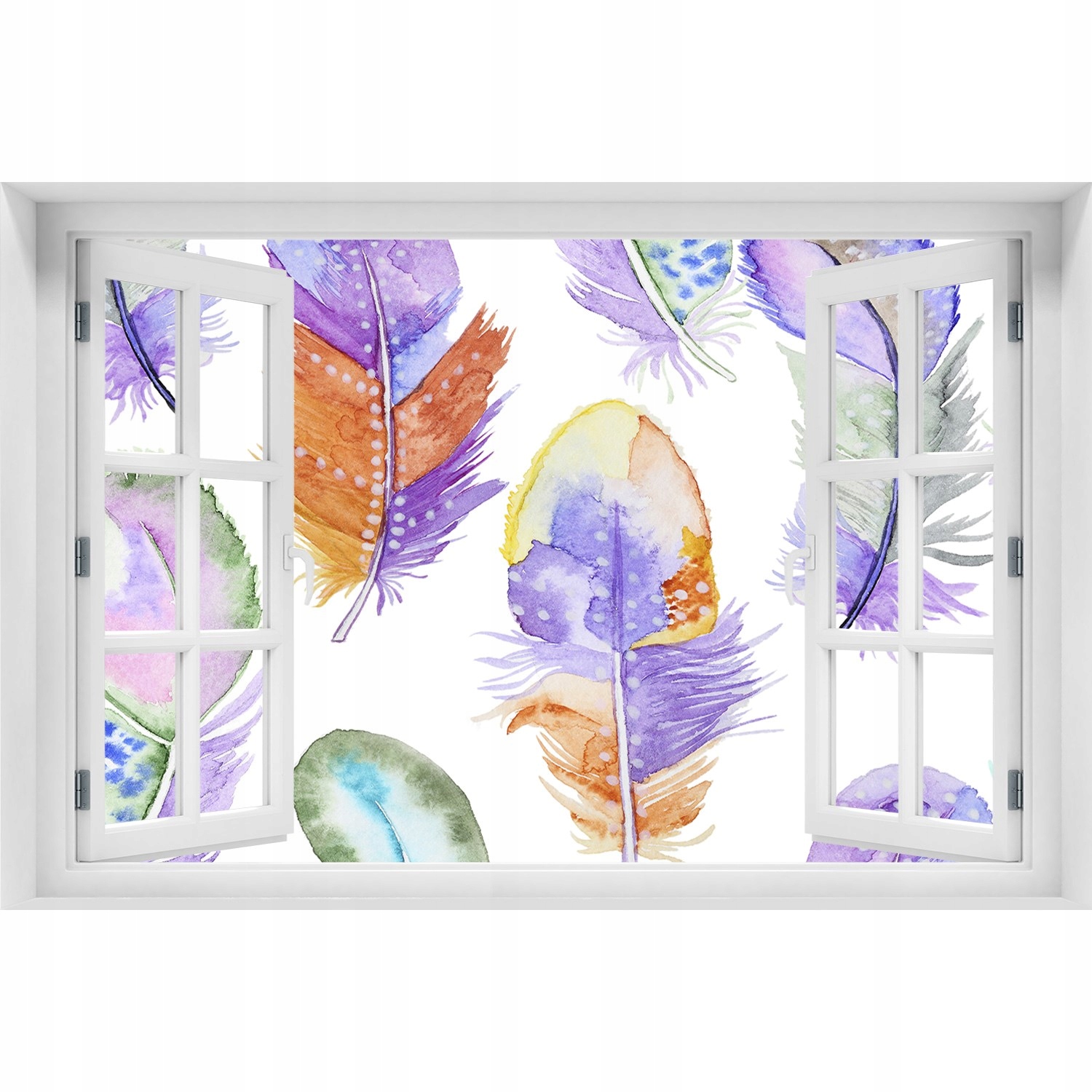 

Fotoobraz Naklejka na ścianę Kolorowe pióra 90x60