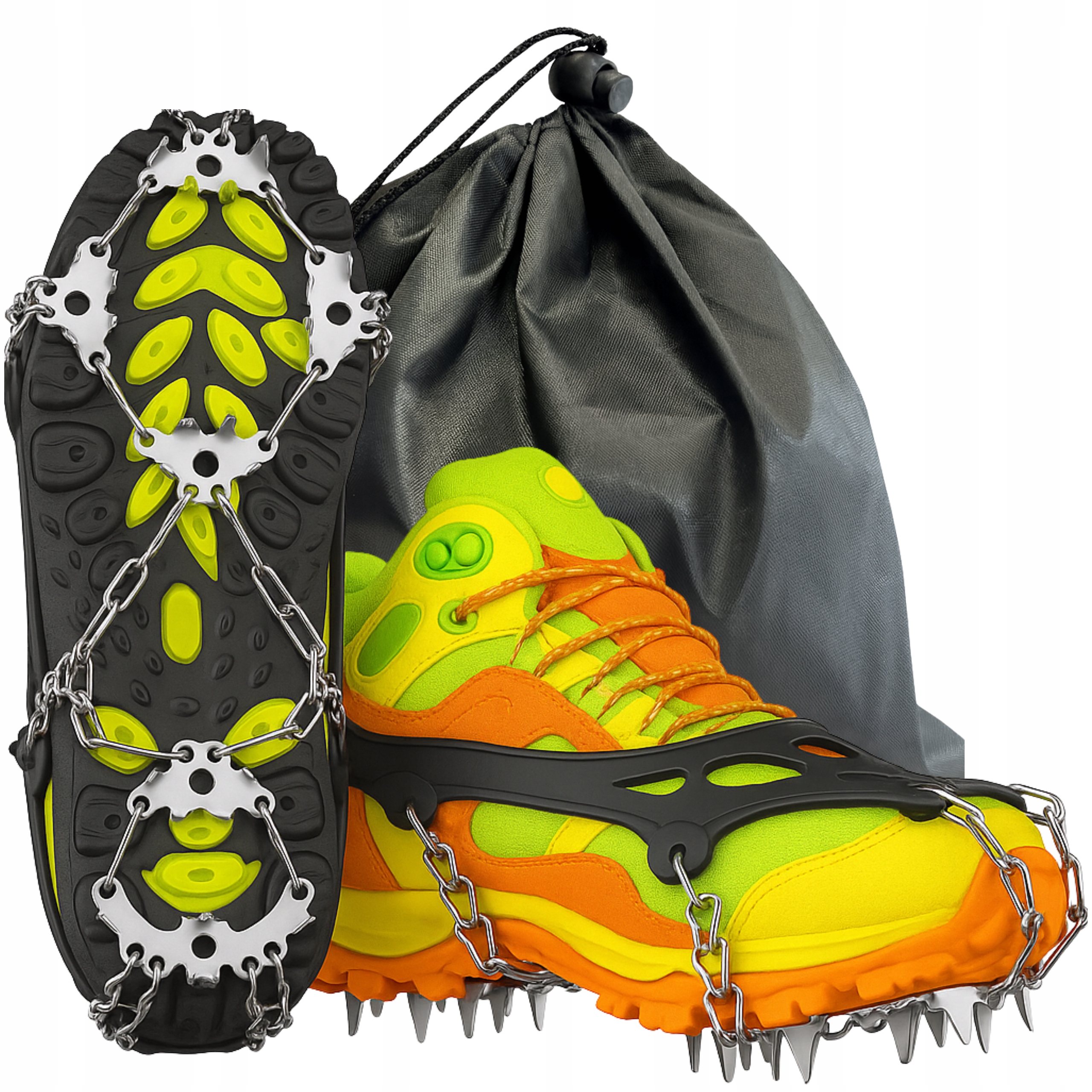 Mocne Raczki 24 Kolce 38-45 Nakładki Na Buty Łańcuchy Antyposlizgowe