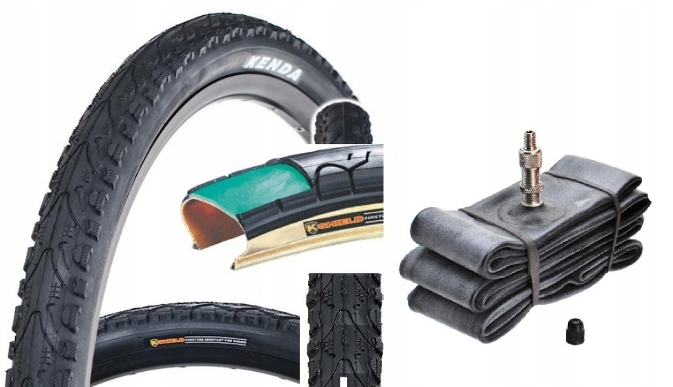 

Opona Kenda 28X1,75 K935 Antyprzebiciowa +dętka DV